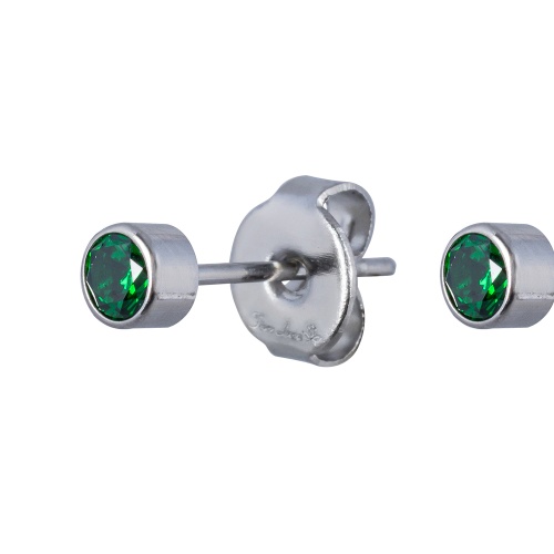 Пусеты Fiore Luna Cubic zirconia Green, SWE0128 G S фото 3